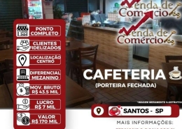 Cafeteria no Centro de Santos! 