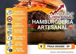Hamburgueria Artesal na Praia Grande! 